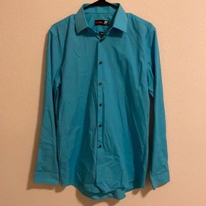 Bright blue dress shirt